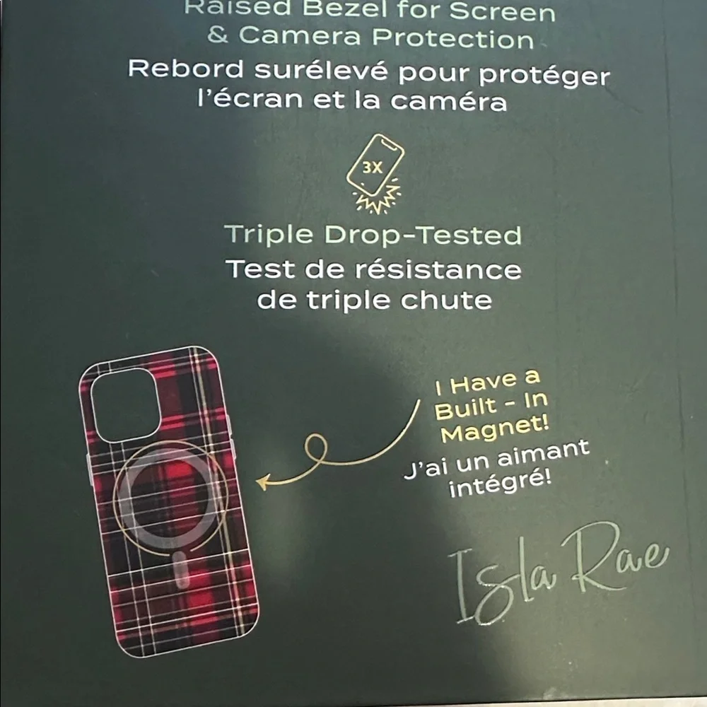 Isla Rae Christmas plaid iPhone 16 pro max case